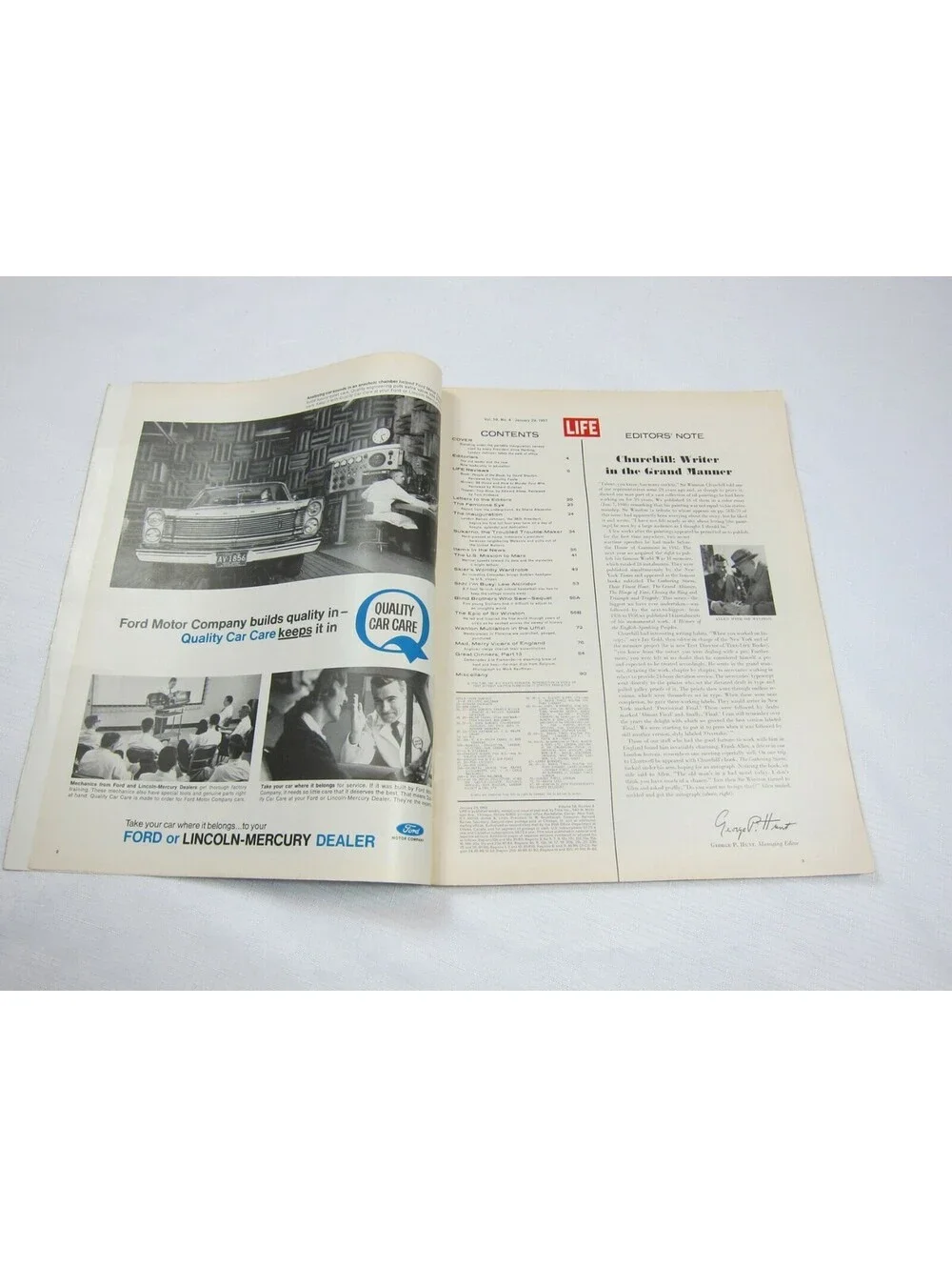 LIFE Magazine January 29, 1965 Inaugural Lyndon Johnson, Auto Ads Ford, Mercury